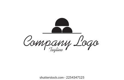 Abstraktes Vectorlogo-Design, abstraktes Schwarz-Weiß-Logo.