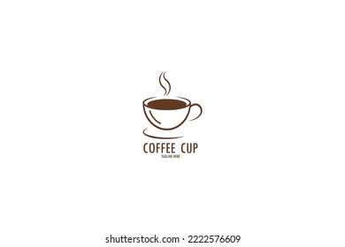 abstract vector logo design Coffee Cup