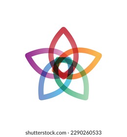 abstract vector logo design, colorfull, simple, and modern concept