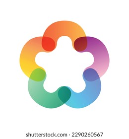 abstract vector logo design, colorfull, simple, and modern concept