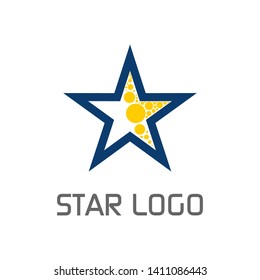 abstract vector logo. Design elements with star sign. Success symbol. Growth and start-up concept illustration