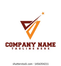 abstract vector logo. Design elements with star sign. Development symbol