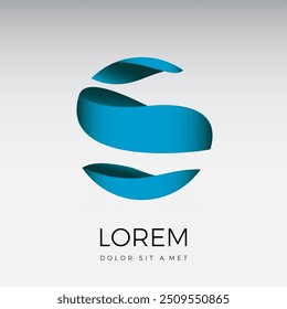 Abstract vector logo design forming a Sphere, good for business, company and community