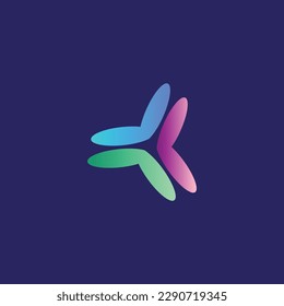 diseño de logotipo vectorial abstracto, color completo, sencillo, concepto minimalista, logotipo de plantilla.