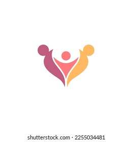abstract vector logo design of people and family logo collection also health logo