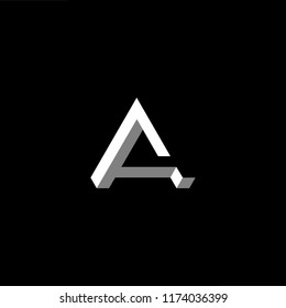 Abstract Vector Logo Design Template. Creative 3d A AA Concept Icon.