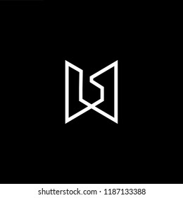 Abstract Vector Logo Design Template. Creative technology B WB BW Concept 