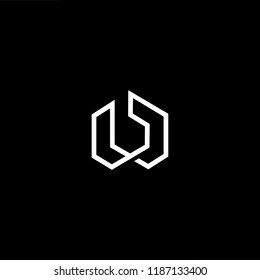 Abstract Vector Logo Design Template. Creative technology B W WB BW Concept 