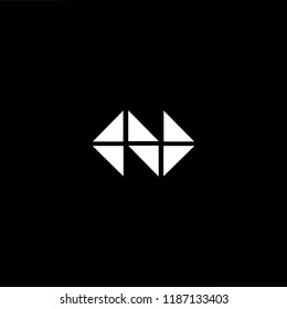Abstract Vector Logo Design Template. Creative technology N Concept 