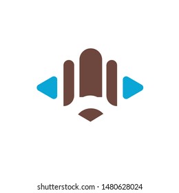 Abstract Vector Logo Design Template. symbol of the Creative Industry Concept