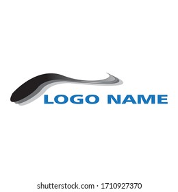 Abstract Vector Logo Design Template. Creative Wavy Concept Icons