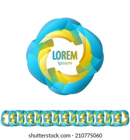 Abstract vector logo design template.