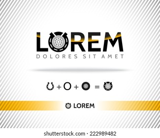 Abstract Vector Logo Design Template. Creative Horseshoe Concept Icon.
