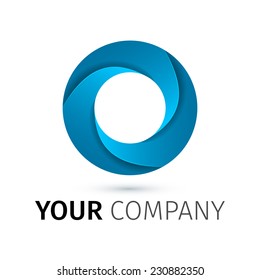 Blue Shape Vector Logo Vector Icon Stock Vector (Royalty Free ...