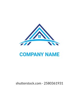 Abstract vector logo design template. Real estate logo.