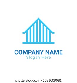 Abstract vector logo design template. Real estate logo.