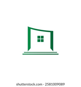 Abstract vector logo design template. Real estate logo.