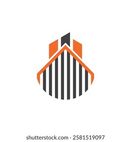 Abstract vector logo design template. Real estate logo.