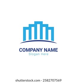 Abstract vector logo design template. Real estate logo.