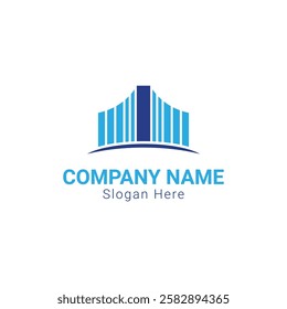Abstract vector logo design template. Real estate logo.