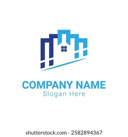 Abstract vector logo design template. Real estate logo.