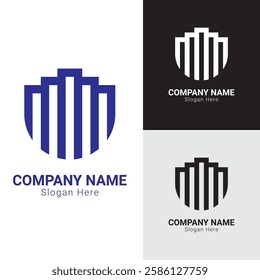 Abstract vector logo design template. Real estate logo.