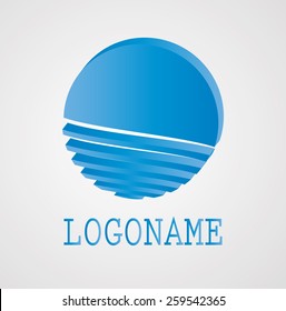 Abstract Vector Logo Design Template. Business Technology Circle Icons. 