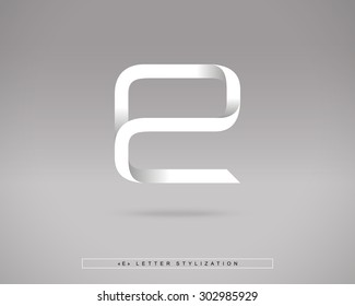 Abstract Vector Logo Design Template. Creative Concept Icon. Letter E Stylization 