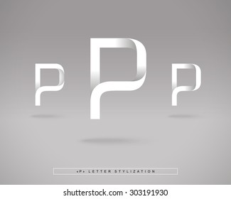 Abstract Vector Logo Design Template. Creative Concept Icon. Letter P Stylization 
