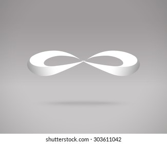 Abstract Vector Logo Design Template. Creative Concept Icon. Infinity Sign Stylization 