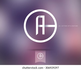 Abstract Vector Logo Design Template. Creative Concept Round Icon. Letter A Stylization 