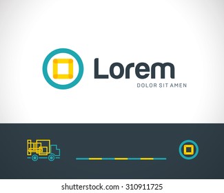 Abstract Vector Logo Design Template. Creative Round Concept Icon