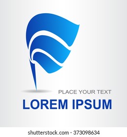 Abstract vector logo design template.