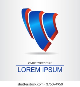 Abstract vector logo design template.