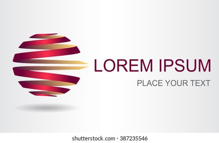 Abstract vector logo design template.