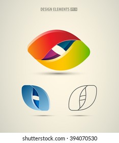 Abstract vector logo design template. Business abstract icon. Futuristic corporate icons
