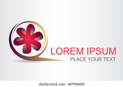 Abstract vector logo design template.