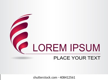 Abstract vector logo design template.