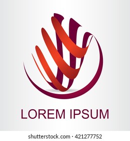 Abstract vector logo design template.