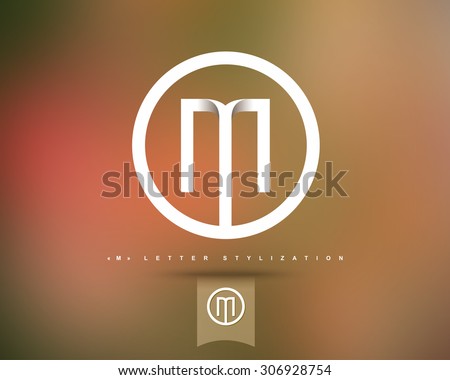 Abstract Vector Logo Design Template. Creative Concept Round Icon. Letter M Stylization 