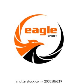 abstract  vector logo of eagle , image sport icon 