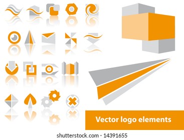 Abstract vector logo element illustrations
