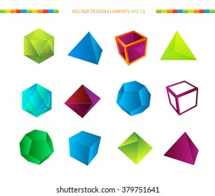 Abstract vector logo elements