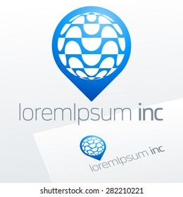 Abstract vector logo. Emblem for Business, Technology, Corporation.