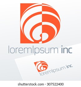 Abstract vector logo. Emblem for for Business, Media, Corporation.