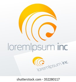 Abstract vector logo. Emblem for for Business, Technology, Corporation.