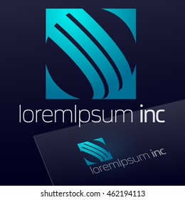 Abstract vector logo. Emblem for Business, Technology, Corporation.