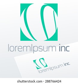 Abstract vector logo.  Emblem for Ecology, Pharmacy, Cosmetic activity 