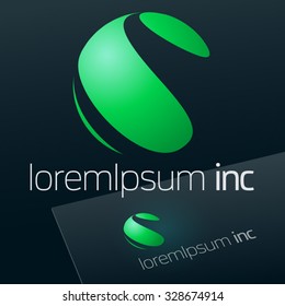 Abstract vector logo. Emblem for Ecology, Pharmacy, Cosmetic business