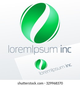 Abstract vector logo. Emblem for Ecology, Pharmacy, Cosmetic business